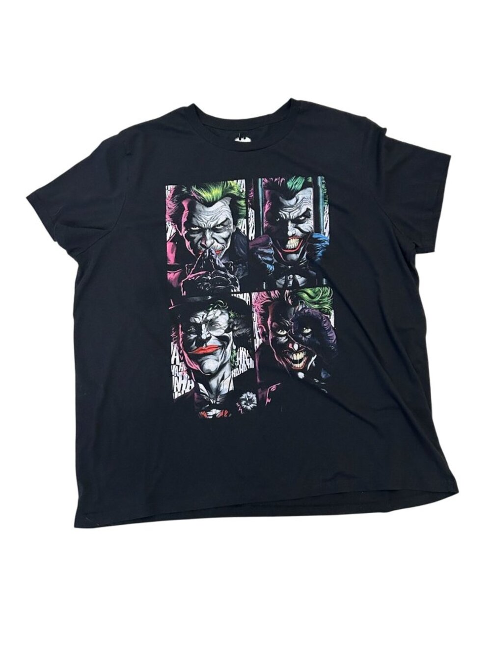Batman Joker Four Panel Graphic T‑Shirt Men’s 4X DC Comics Black Tee